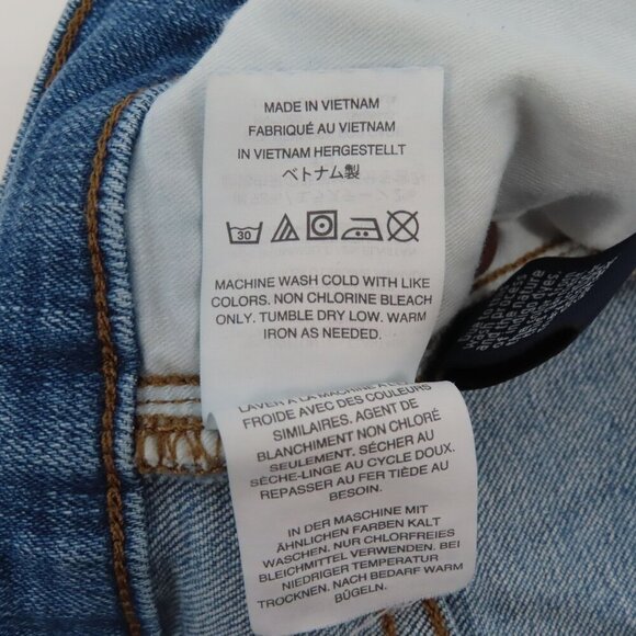 Madewell Women 32 9in High Rise Skinny Jeans Whiskered Distressed Denim Pockets - Picture 13 of 15